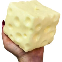 (Yellow-10x10x10cm, -) Iso juusto sokerikuutio pehmo – hidas paluu muotoiltava puristuspallo lapsille/aikuisille pöytä 10cm