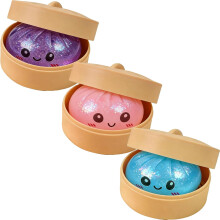 (3pcs-d, -) Glitter dumpling pehmo boksi – pehmeä puristus dekompressio taikina ahdistuksen lievitykseen