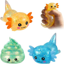 (3 Pcs-b, -) 3 pack ajolote squishy fidget mono azúcar antiestrés exprimir elástico regalos fiesta