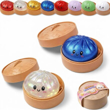 (2pcs-b, -) Glitter dumpling pehmo höyrytyslaatikolla – stressi ja ahdistus lievitys lelu, ei-syötävä