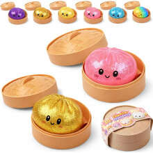 (2pcs-d, -) Glitter dumpling pehmo höyrytyslaatikolla – stressi ja ahdistus lievitys lelu, ei-syötävä