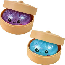 (2pcs-f, -) Glitter dumpling pehmo boksi – pehmeä puristus dekompressio taikina ahdistuksen lievitykseen