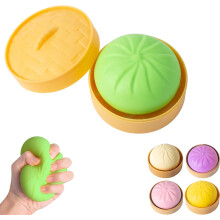 (Green, -) Knedlíkový mačkací fidget hračka s napařovacím pouzdrem – přenosný senzorický protistresový míček pro dospělé/teenagery