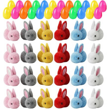 (24pcs Plush Rabbits Set, -) Pääsiäismunien täytteet – uutuus puristuslelut aikuisille