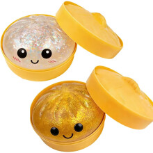 (2pcs-a, -) Caja dumpling purpurina squishy suave exprimir masa descompresión ansiedad alivio