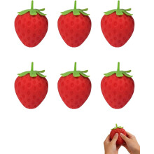 (6pcs, -) Fresa fruta antiestrés lento fidget realista brillante dragón escritorio decoración