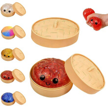 (Glitter Red, -) Obří mystery knedlíkový mačkací – 4 palce jumbo protistresový míček, měkké mačkací těsto pro třídu