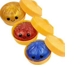 (3pcs-c, -) Glitter dumpling pehmo boksi – pehmeä puristus dekompressio taikina ahdistuksen lievitykseen