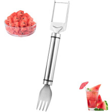 (1 Pack, -) Upgraded Stainless Steel Fruit Cutter – Watermelon Fork Slicer Knife for Kitchen Gadget