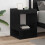 VidaXL vidaXL End Table Black Oak 40 x 40 x 56 cm Engineered Wood 4