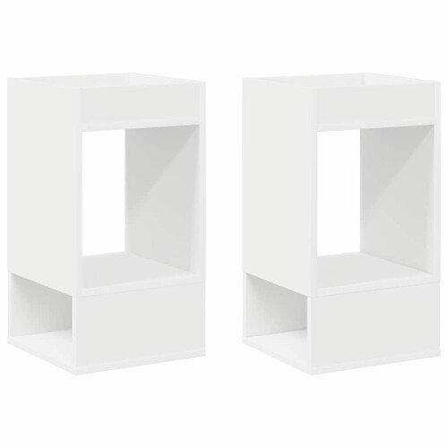 VidaXL vidaXL End Table 2 pcs White 30 x 30 x 56 cm Engineered Wood 1