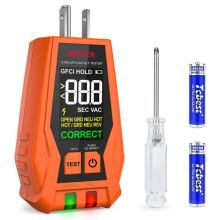 ST06 Socket Tester VA Color Screen Digital Display Outlet Checker Live Neuter Wire Test US Plug Ground Zero  Meter