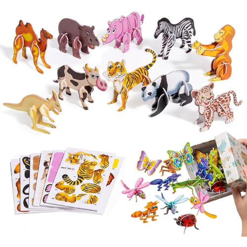 (#a, -) Puzzle insecte hârtie 25 buc