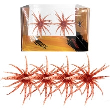 (D, -) 4PCS Sea Urchin Soft Bait – Realistic Fuzzy Dice Fishing Lure for Drop Shot & Wacky Rig