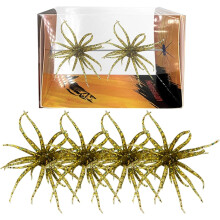 (Yellow, -) 4Pcs Sea Urchin Fishing Lures – Fuzzy Dice Floating TPR with Reflective Stars for Saltwater