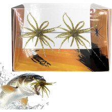 (Gold, 6cm) Tentakel schepsel aas zacht plastic aas voor baars vissen voor drop shot wacky rig