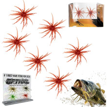 (Red, 5 Set) Tentakel schepsel aas finesse levensecht slow zinkend zacht plastic voor baars vissen