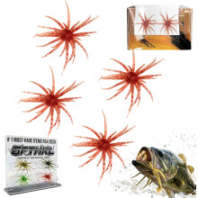 (Red, 2 Set) Tentakel schepsel aas finesse levensecht slow zinkend zacht plastic voor baars vissen