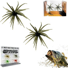 (Dark Green, 1 Set) Tentakel schepsel aas finesse levensecht slow zinkend zacht plastic voor baars vissen