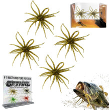 (Gold, 2 Set) Tentacle Creature Lure – Finesse Lifelike Slow-Sinking Soft Plastic for Bass Fishing