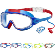 (transparent, -) Lunettes Natation Enfant Large Vision – Anti-Buée Sans Fuite avec Pince-Nez Sangle Réglable