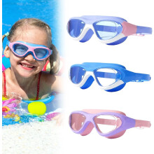 (Blue Pink+blue White+lavender Purple, -) Gafas natación niños 2026 HD antivaho impermeable visión amplia tapones piscina playa