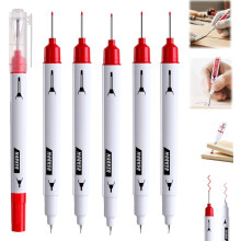 (Red-5PC, -) 5 balenie Dlhá hlavová fixka na hlboké otvory – 20mm hlboký dosah permanentné fixky, rýchloschnúce