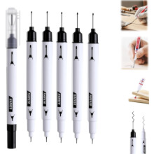 (Black-5PC, -) 5 balenie Dlhá hlavová fixka na hlboké otvory – 20mm hlboký dosah permanentné fixky, rýchloschnúce