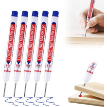 (Blue*5pcs, -) 20mm Dlhá hrotová fixka na hlboké otvory – Vodeodolná rýchloschnúca, viacfarebná na spracovanie dreva a vŕtanie
