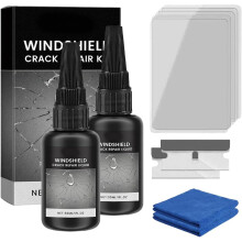 (2Pcs, -) Kit Réparation Impact Pare-Brise Auto – Liquide Réparation Verre pour Impacts & Fissures
