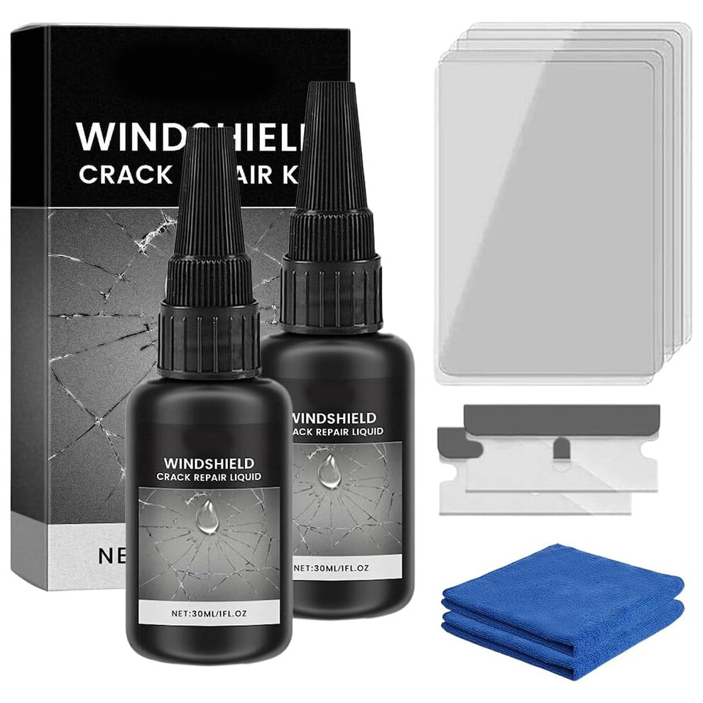 (2Pcs, -) Car Windshield Crack Repair Kit Â Glass Repair Liquid For Chips & Cracks 5437707052196