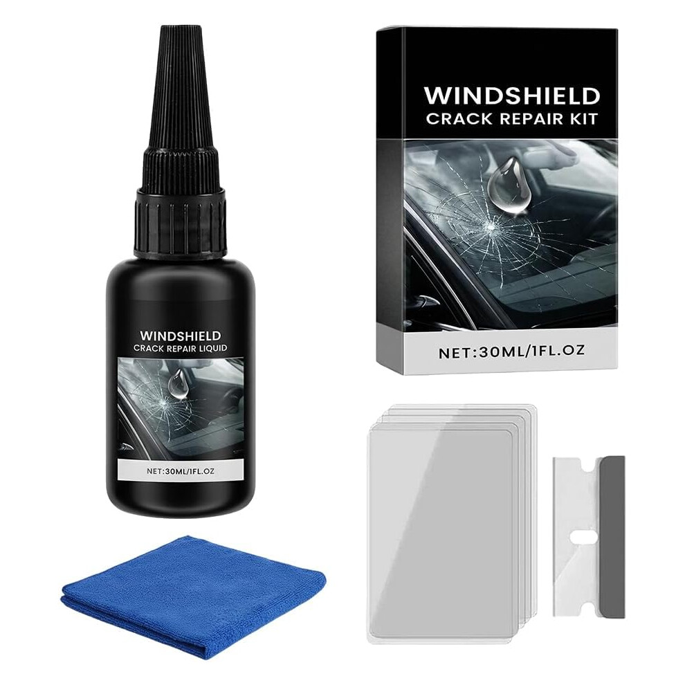 (, -) Windshield Crack Repair Kit Â Advanced Formula With 30Ml Liquid Black 5437707061037