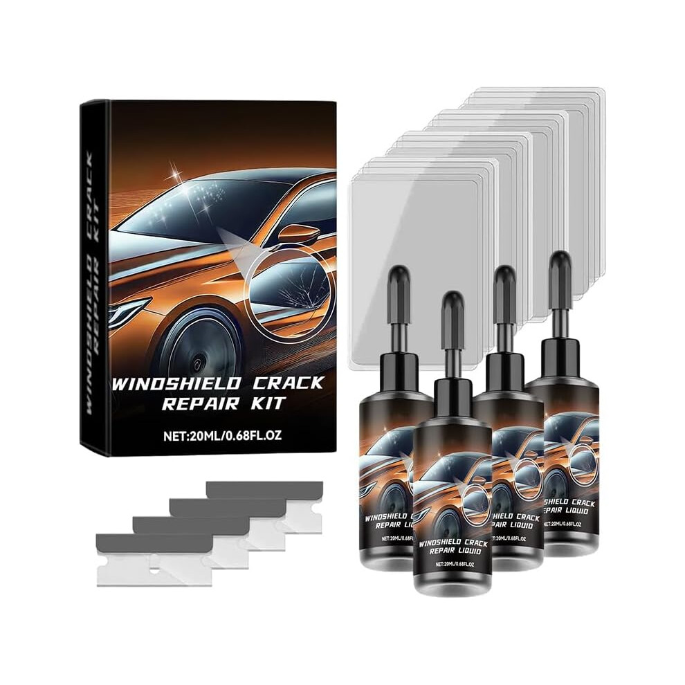 (4Pcs, -) Cracks Gone Glass Repair Kit Â Premium Windshield Repair For Chips & Cracks 5437707052288