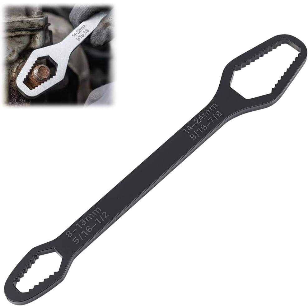 (Black, 8-24Mm) Self-Adjusting Wrench Set Â 8-22Mm For Home & Auto Repair 5437707053223
