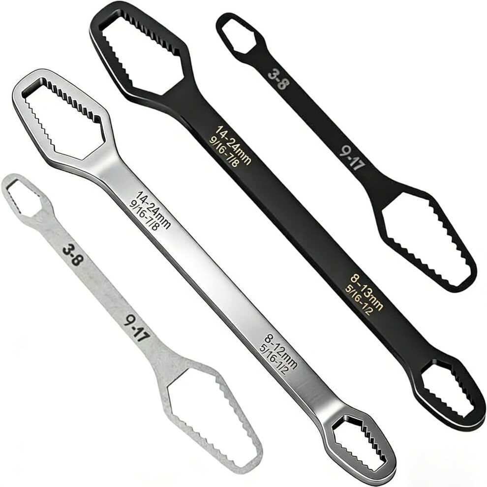 (Mix#4Pcs, -) 4Pcs Self Adjusting Wrench Set Â 3-24Mm Metric & Sae For Auto Bike Home Repair 5437707053513