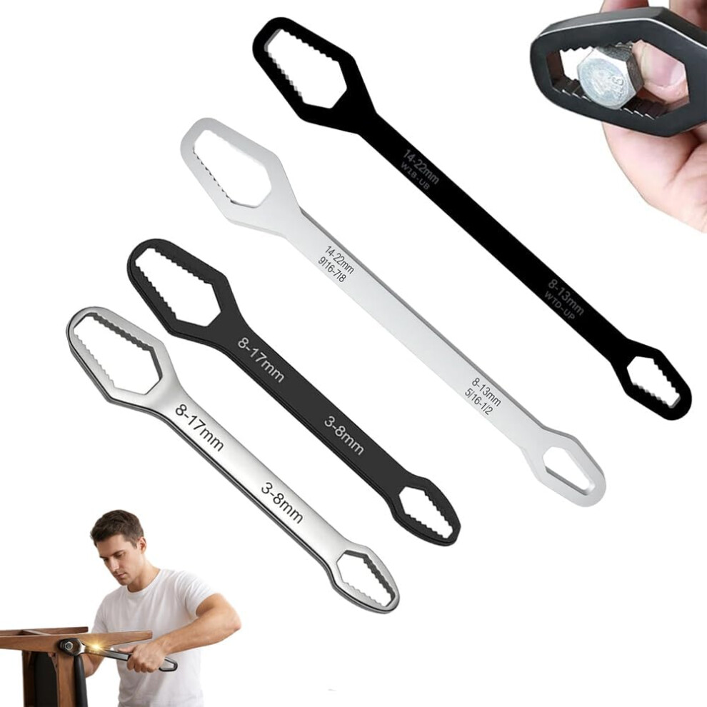(4Pcs, -) 8-24Mm Self-Tightening Double-Ended Wrench Â For Car & Home Repair 5437707052998