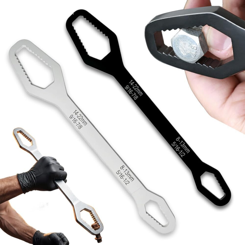 (2 Pcs, -) Universal Car Wrench Â 8-22Mm Double Ended Self-Tightening Tool 5437706955993