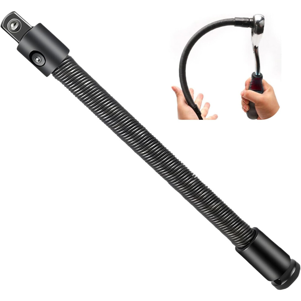 (35Cm/13.8Inch, -) 1/2" Flexible Socket Extension Â 9.8/13.8 Inch Spring Shaft For Tight Spaces 5437707053650