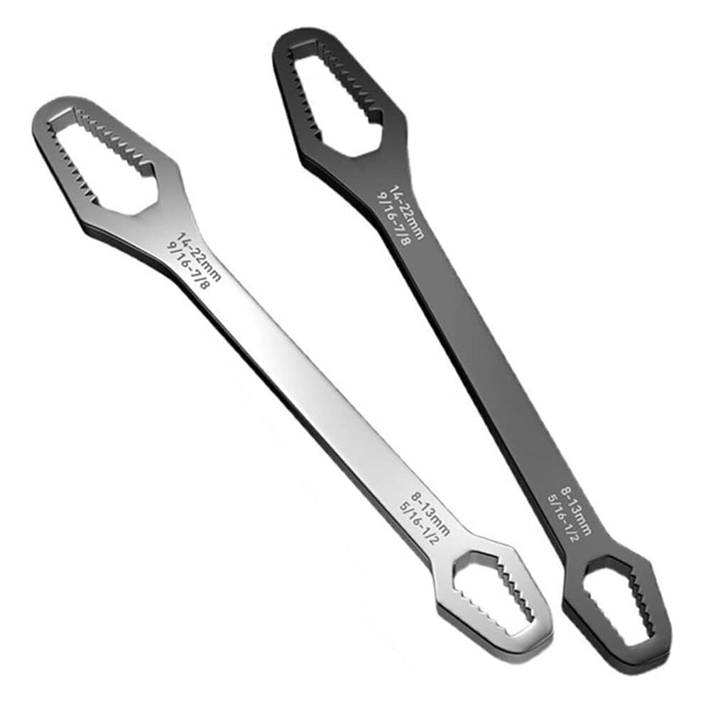 (Silver+Black, -) 4Pcs Double-Head Torx Wrench Â 3-24Mm Self-Tightening For Automotive & Home 5437707052929