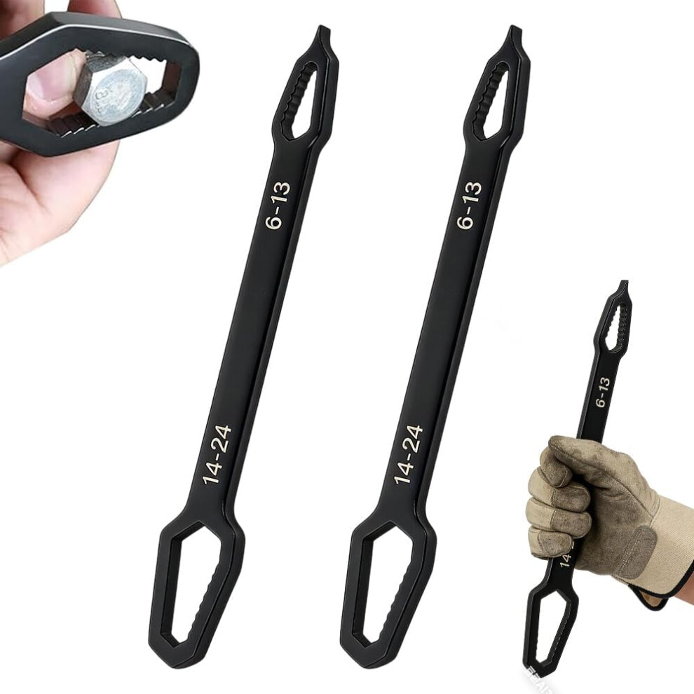 (Black*2, -) 8Â22Mm Double Ended Torx Wrench Â Self-Adjusting For Plumbing & Mechanical 5437707053025