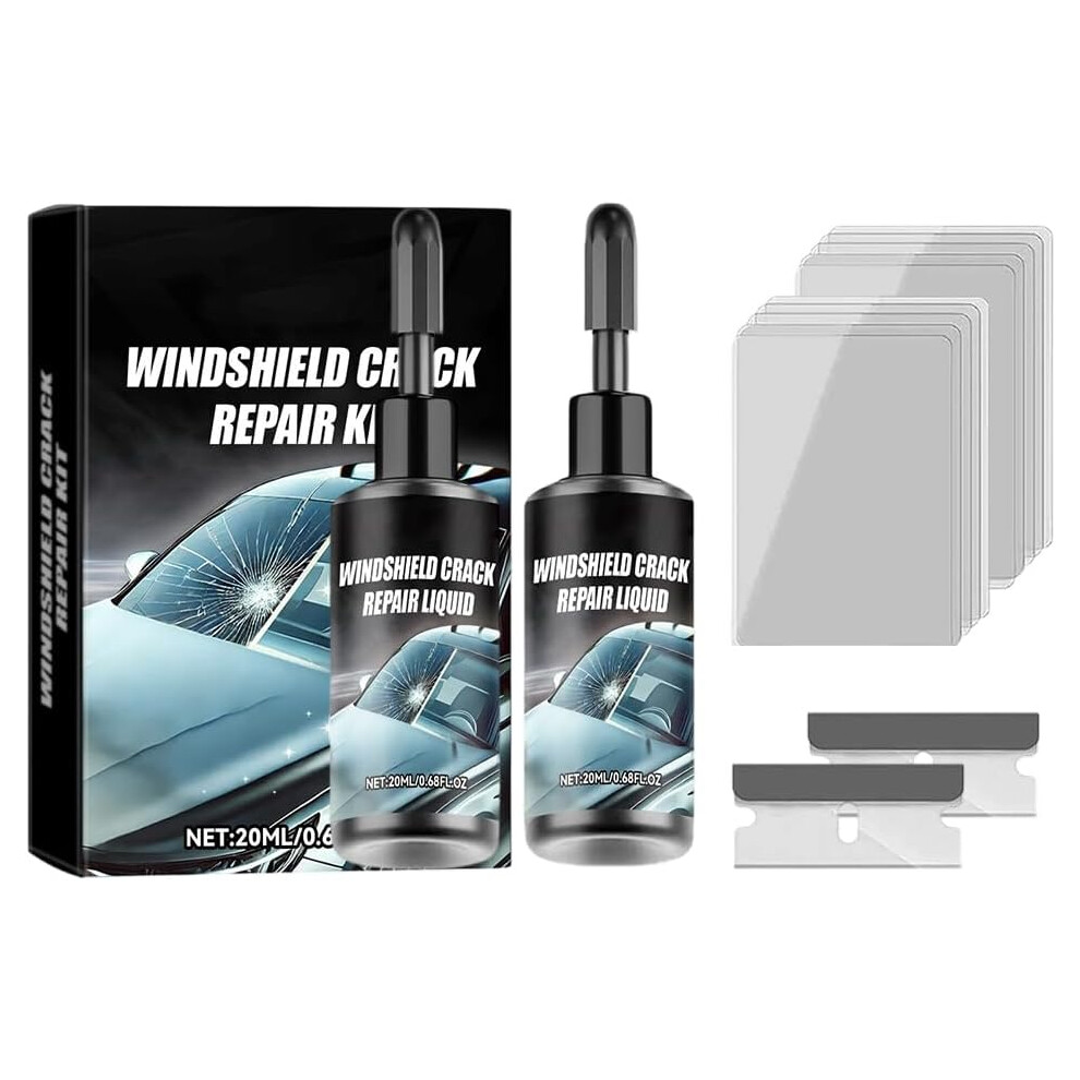 (2Pcs, -) Quick Windshield Repair Liquid Â Long-Lasting For All Crack Types 5437707052554