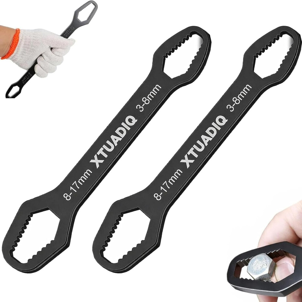 (-, 3-17Mm Black 2) 8-22Mm Self-Tightening Wrench Â Double Head For Outdoor Home Car Repair 5437707054374