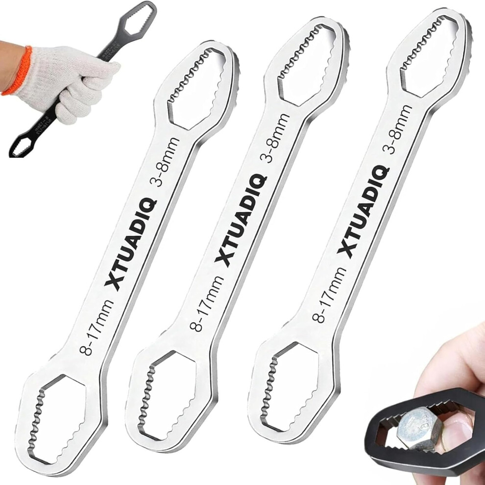 (-, 8-24Mm Black 3) 8-22Mm Self-Tightening Wrench Â Double Head For Outdoor Home Car Repair 5437707054329