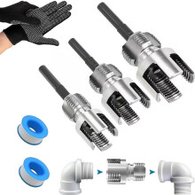 (-, 1/2"+3/4"+1") Zestaw do gwintowania rur PVC 4w1 – 1/2" 3/4" 1" wewnętrzne i zewnętrzne narzędzie do gwintów