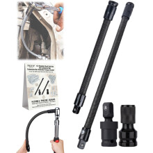 (Set 6, -) Elastyczna przedłużka 1/2" 10 cali – giętki pręt 360 do adaptera momentu obrotowego