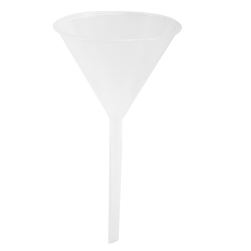 90 mm plastic Transparent funnel for kitchen / lab / garage / car fluids 1