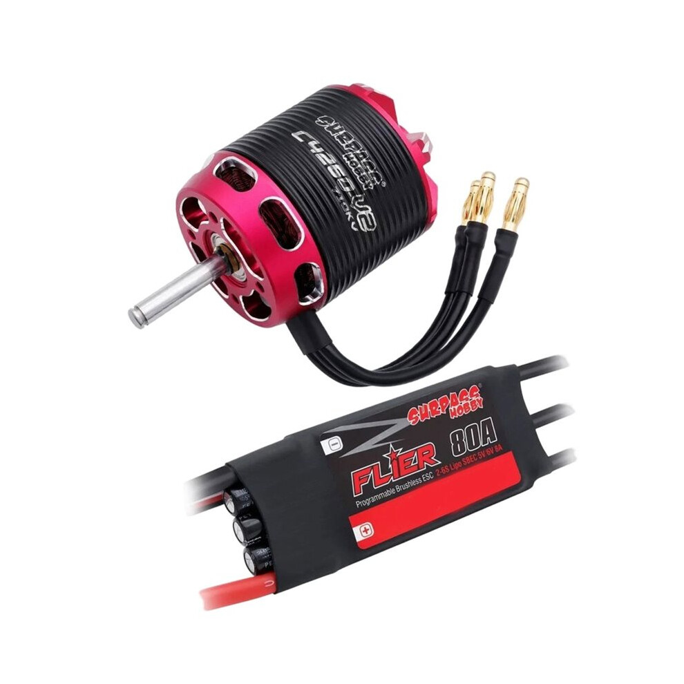 Surpass Hobby C4240 C4250 C4260 V2 Brushless Outrunner Motor 2-6S With 60A 80A Brushless Esc For Rc Aircraft Plane Multicopter C 6032603752257
