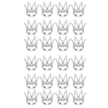 24Pcs Crown Cake Topper Baby Crown Queen Crown Small Princess Headpiece Cake Decoration for Baby Shower Decor