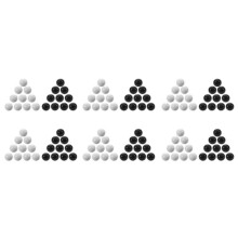 120 Pcs Marbles 16mm Glass Marbles Knicker Glass Balls Decoration Color Nuggets Toy Black and White