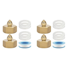 3/4inch to 1/4inch Hose Adapter Garden Brass 1/4inch to Irrigation Hose Adapter 4Pack with Washer Rubbers